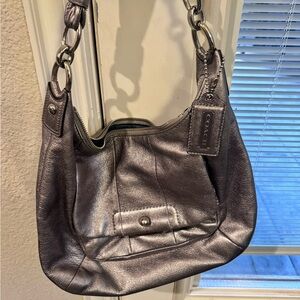 Coach Silver Hobo Bag